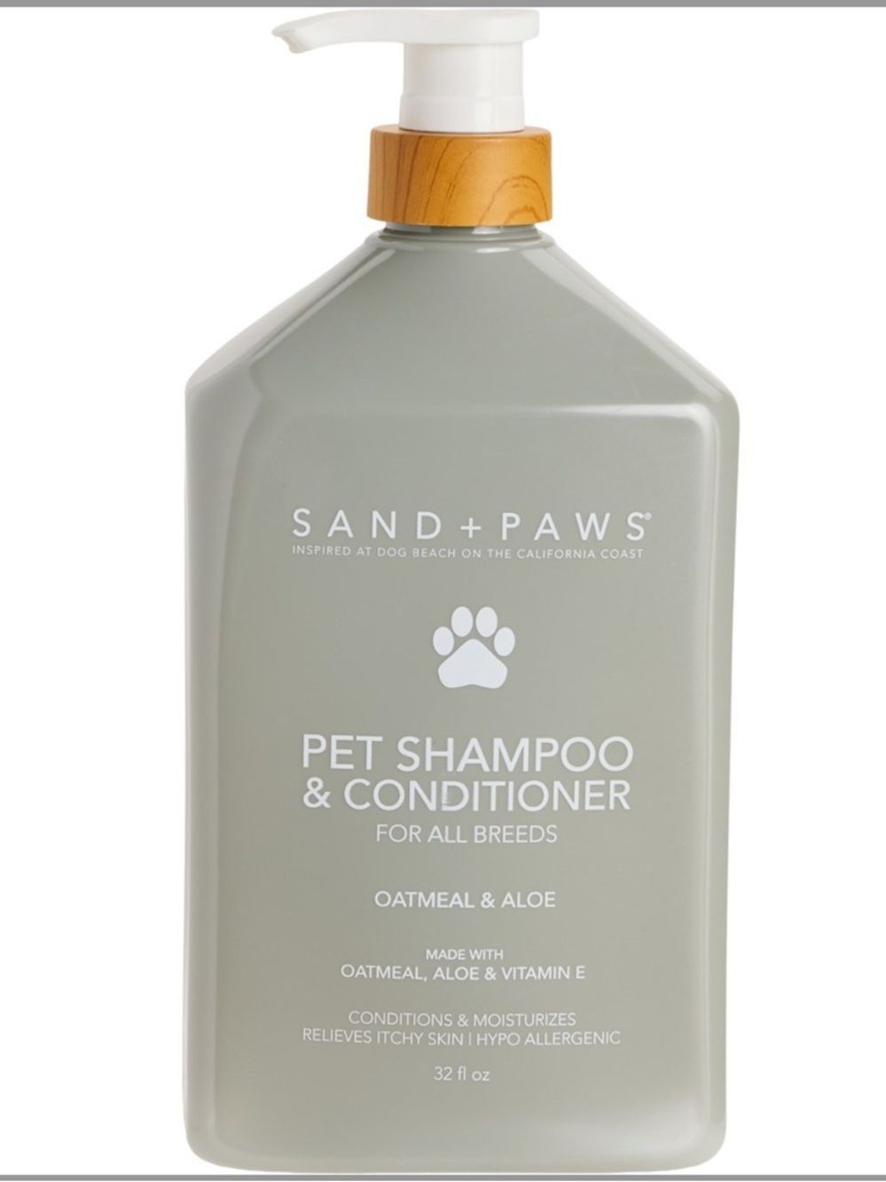 Sand + Paws Oatmeal and Aloe Pet Shampoo and Conditioner 32 oz